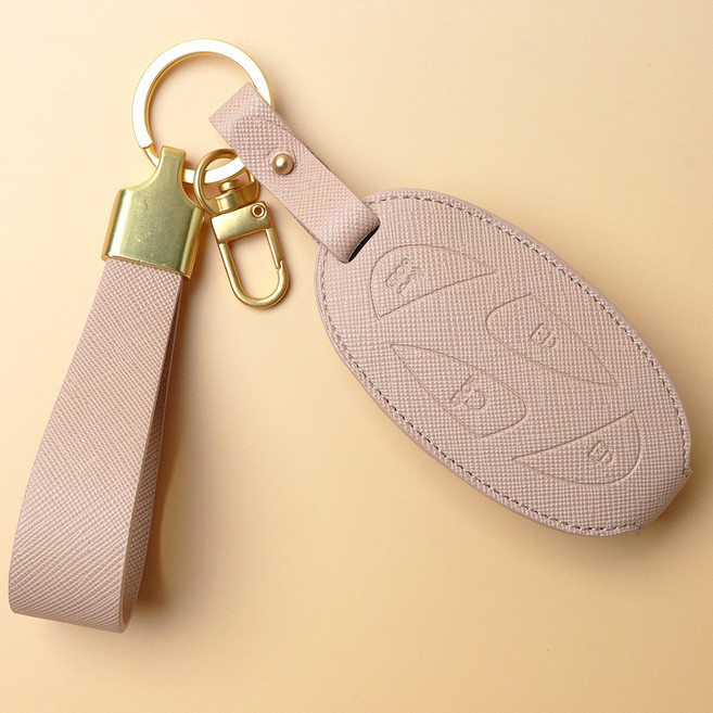 (무료각인+스트랩)디아나마스 키케이스 코나 투싼 아반떼 싼타페 그랜저GN7 아이오닉 가죽 키홀더 키링, 현대G(5버튼/금속컬러 실버), 샌드베이지