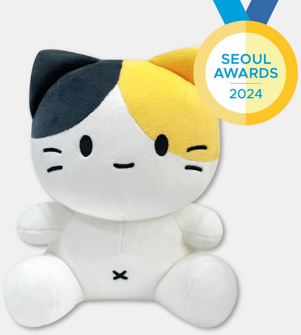 비마이펫 삼색이 품에쏙 싯팅 고양이 인형