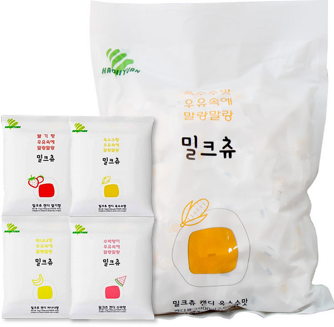 짐승용량 밀크츄 하오리위안 옥수수맛 1kg+70g 4가지 맛 밀크츄 랜덤드림, 1.28kg, 1개