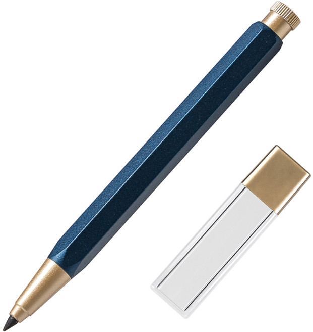깎지 않는 연필 자이 탄소펜 샤프형 무한연필, NAVY BLUE