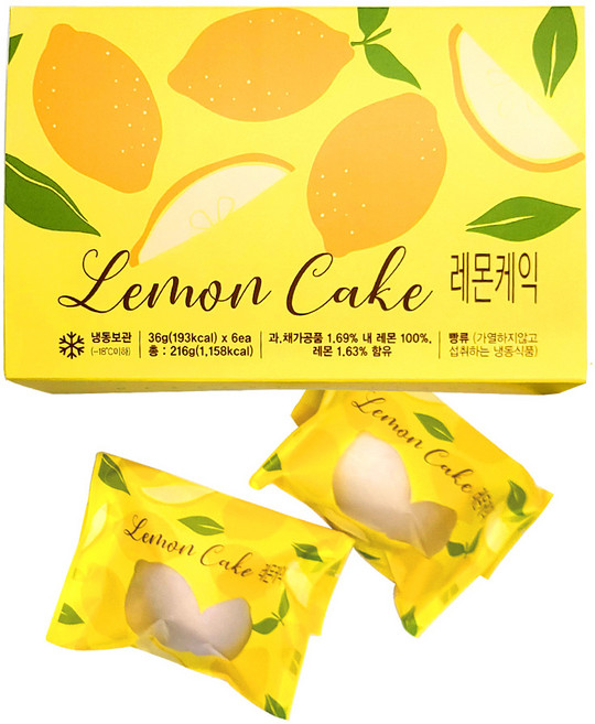 디저트빌리지 레몬케이크 고급 수제 빵 소형케이크 36g 6개입, 6개
