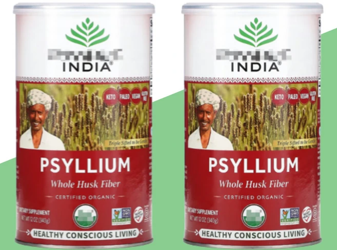 Metagenics 오가닉 통 차전자피 섬유소 5000mg 파우더 Psyllium Whole Husk Fiber, 340g, 2개 - 쿠팡