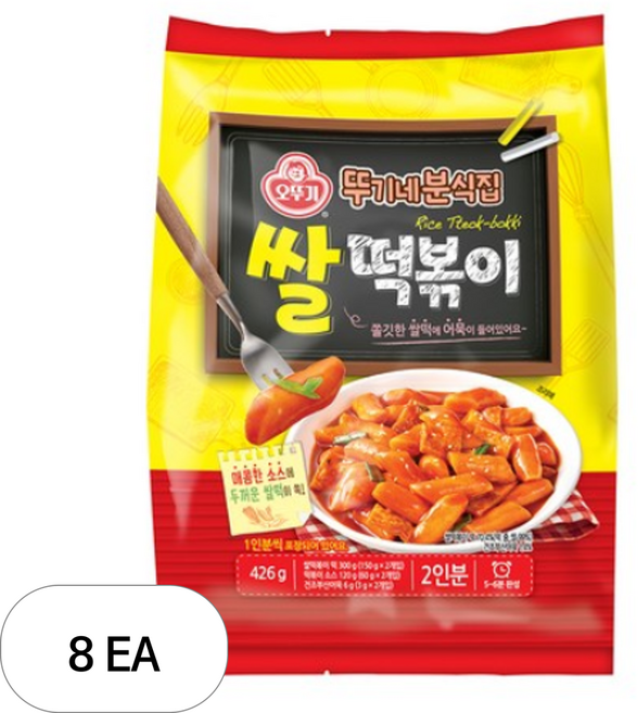 오뚜기 뚜기네분식집 쌀떡볶이, 426g, 8개