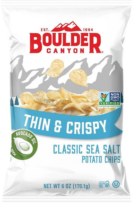 볼더 캐년 Thin Crispy 클래식 바다 소금 감자 칩 170g, 1개