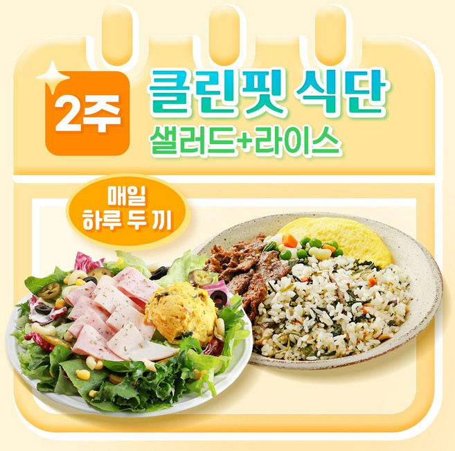 [포켓샐러드] 샐러드&라이스 2주 클린핏 식단/ 샐러드와 도시락으로 더 맛있는 관리 (총 24팩), 24개, 240g