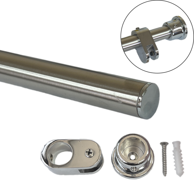 드림공간 국산 샤워부스지지대 스텐 욕실칸막이 일자봉 1M, 1개