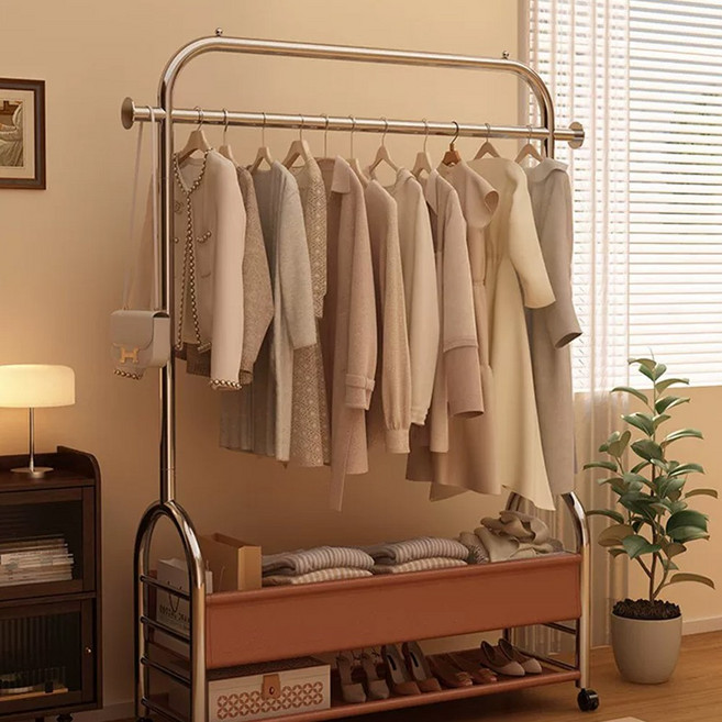 이동식 옷걸이 행거, 은색