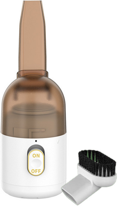 휴대용 책상 청소기 사무실용 차내 청소 먼지 제거용 책상 부스러기 청소용 무선 USB 충전 가능 청소기, 흰색