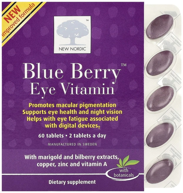 뉴노르딕 블루베리 스트롱 60정, 3개 - 쿠팡