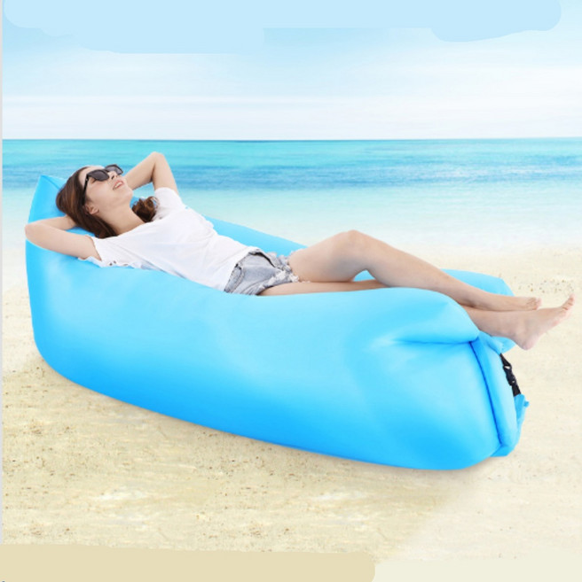 해변휴식용비치백소파 1인용 에어 베드 공기 주입 매트 빈백 감성 여름용 캠핑, 블랙, 1개