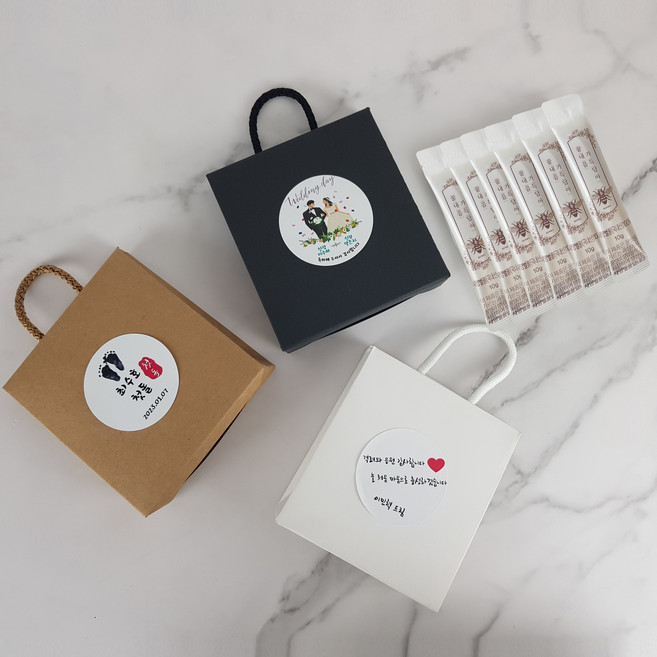 답례품 꿀스틱 결혼 돌 조문 장례 행사 선물세트 무료스티커제작, 꿀20포(화이트케이스), 1세트