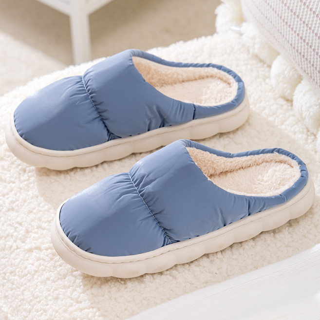 북마크 패딩 슬리퍼 따뜻한 겨울 방한 털 실내화 거실 사무실