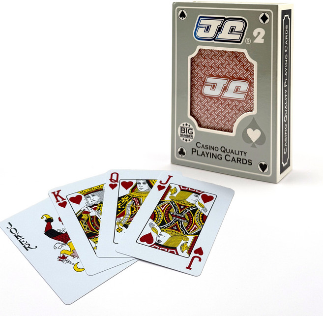 JJ 카지노용 발포엠보싱 큰숫자 트럼프카드, 1팩
