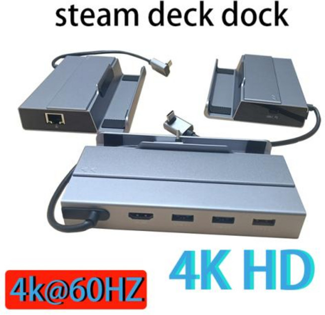OLJ 7 in 1 type c 허브 nvme 독 hd HDMI 4k 60hz ssd 도킹 스테이션 100w pd 충전 RJ45 1000M 스팀 데크 독 jsaux ayaneo, 1개