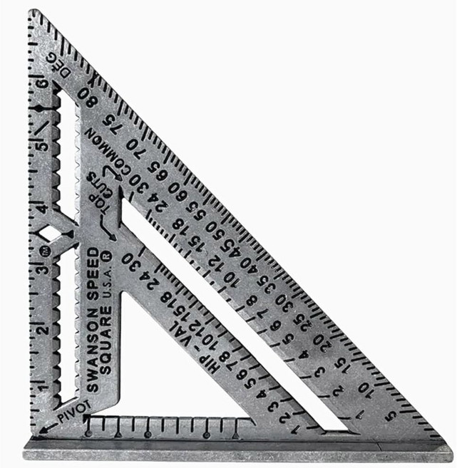 Swanson스완슨 툴 Co S0100 프로 카펜터스 건설 알루미늄 스피드 스퀘어, 제도자 Swanson Tool Co 7인치 Speed, 1개