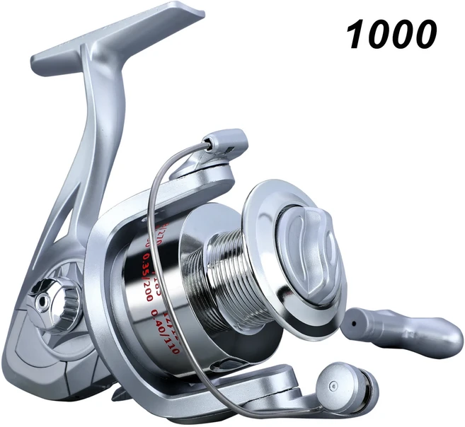 Sougaying 스피닝 1000-4000 낚시 릴 5.2:1 다양한 시나리오를 위한 하이 비 아연 합금, 04 1000, green