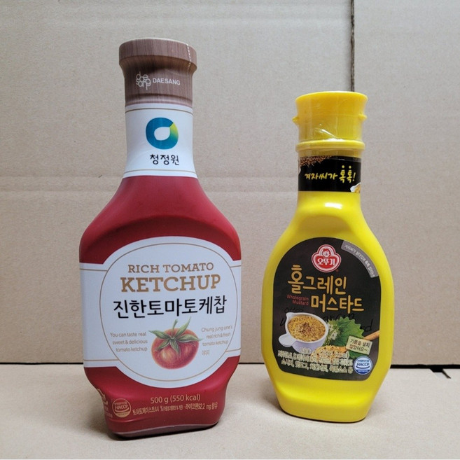 오뚜기 홀그레인머스타드 소스 +청정원 진한케찹, 1개