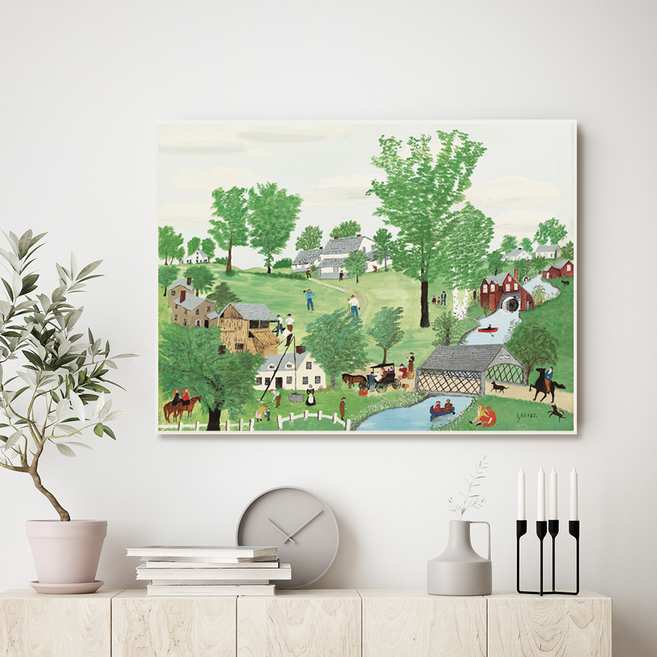 [그림닷컴] 봄 그랜마모지스 Grandma Moses 모지스할머니 캔버스 그림액자, 캔버스패널