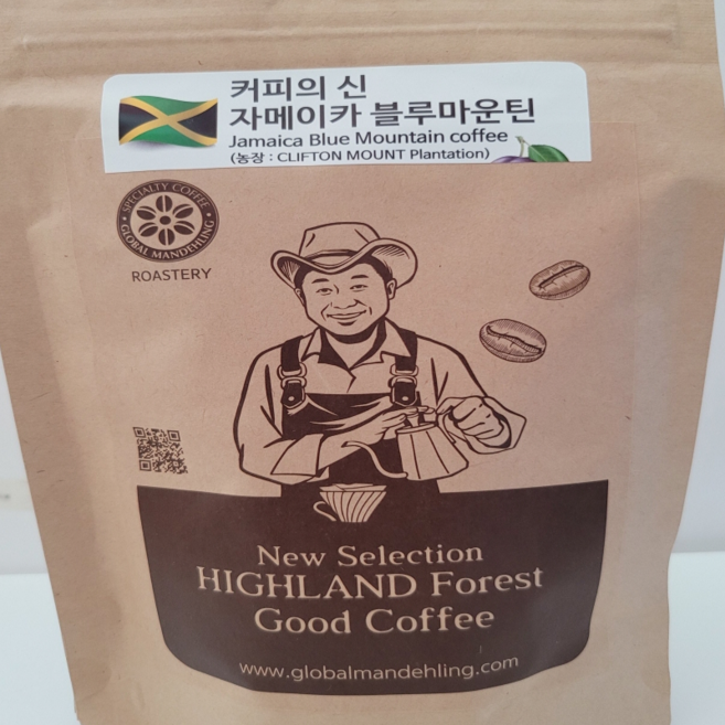 자마이카 블루마운틴 커피 팩/100g -커피전문기업 '만델링커피코리아'에서 적극 추천 드리며 Jamaica Kingston 농장에서 직접 론칭한 100% 블루마운틴 싱글입니다, 1개, 100g, 커피메이커