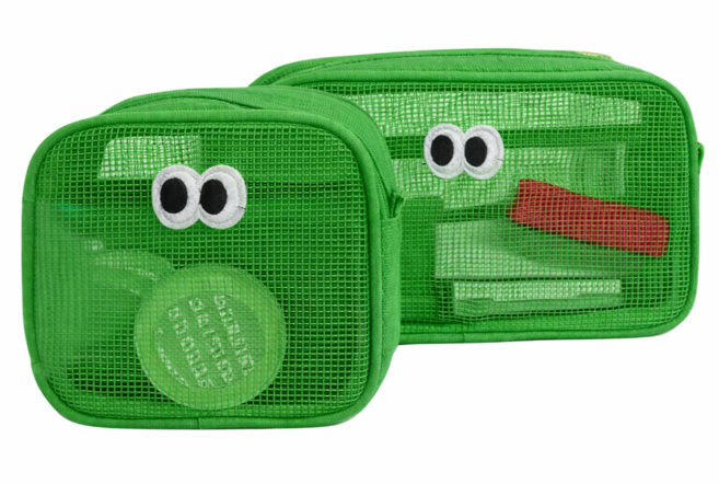 Aegen 눈알 화장품 파우치 생리대 메이크업 가방 정리함 2종세트