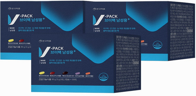 브이팩 남성용 멀티비타민, 90g, 3개