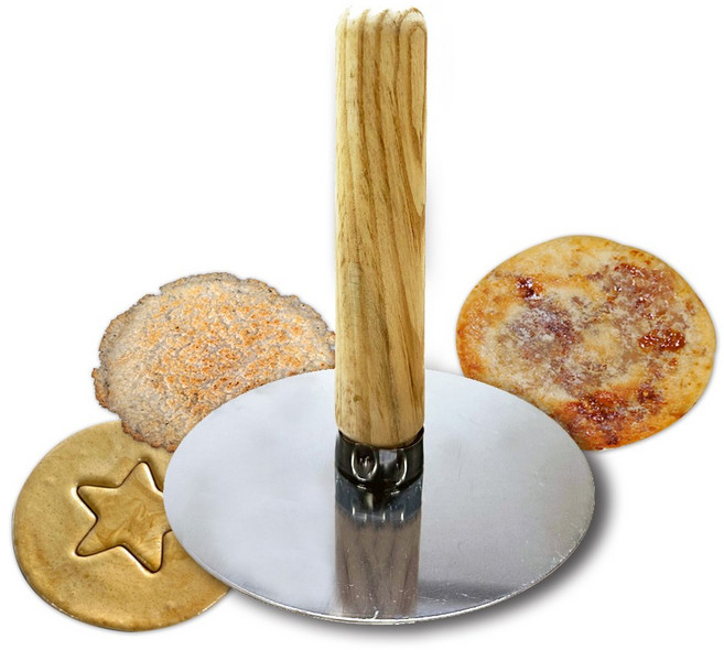 봄이온마켓 나무손잡이 호떡누르개 달고나 누룽지 누르개, 2개