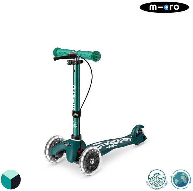 마이크로킥보드_미니 핸드 디럭스 LED 에코(색상선택), 그린, 1개