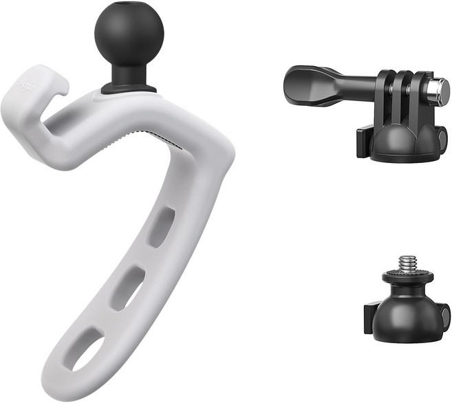 액션캠 마운트 실리콘 멀티 스트랩 자전거 파이프 셀카봉 설치 1/4 고프로 인스타360 오즈모, 그레이, 1개