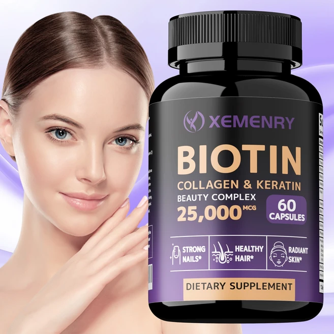 비오틴 기반 콜라겐과 케라틴 - 비타민과 가수분해 케라틴이 머리카락 피부 손톱 성장을 지원합니다., 1개, 120정 - 쿠팡