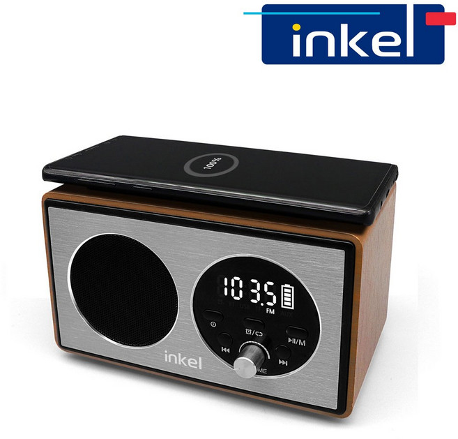 인켈 IK-BT33C 레트로 블루투스 스피커 무선충전패드, IK-BT33C(메이플), 메이플