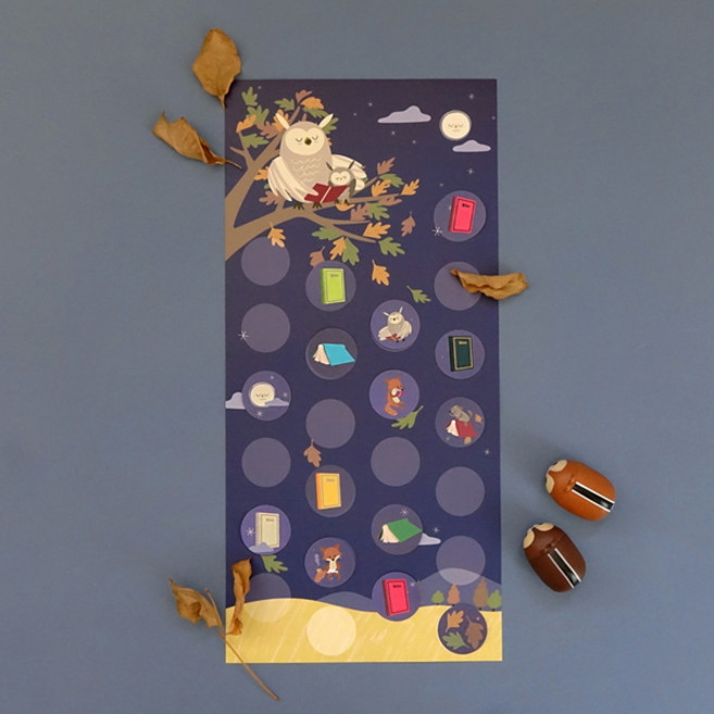 [멜로우] 독서 칭찬스티커 - 독서왕 부엉이 set, 2set