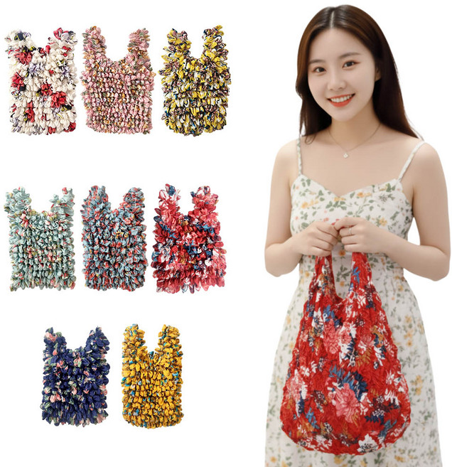 깔끔더하기 요술 에코백 마트 장바구니 가방, 하늘색, 1개