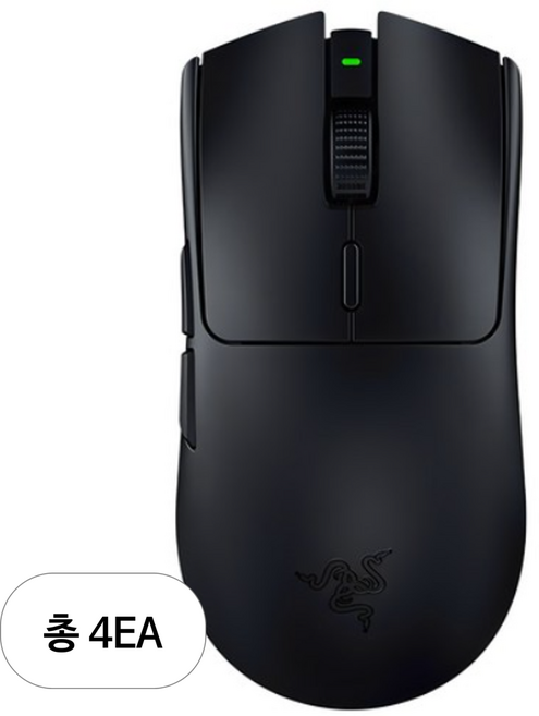 레이저 Viper V3 HyperSpeed 무선 마우스, 블랙, 4세트, RZ01-0491