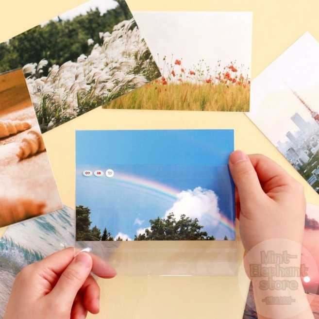 20매 3x5 접착식 포토슬리브 엽서비닐 사진보관 사진비닐봉투