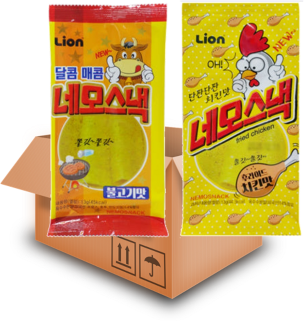 네모스낵 치킨맛 + 불고기맛, 60개, 13g