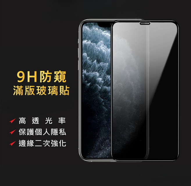 防窺滿版玻璃貼 螢幕保護貼適用iPhone 12 mini 5.4吋, 1個, 高清保護貼,12 mini 5.4吋