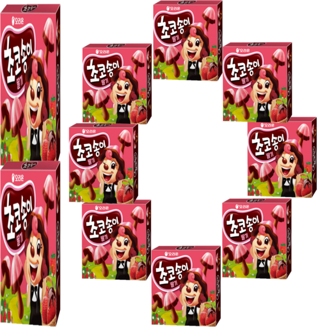 오리온 초코송이 딸기맛, 144g, 10개