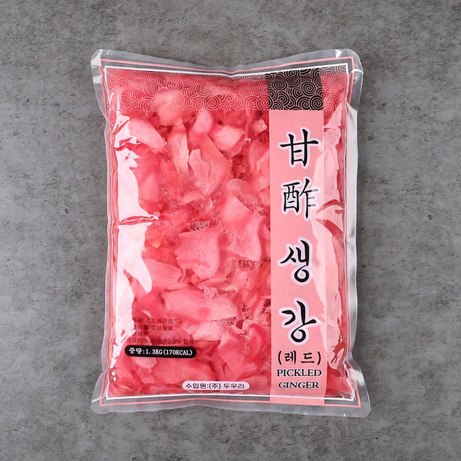 먹판사 감초생강레드 1.3kg x 1개 새콤달콤 입안이 깔끔해지는 절임생강