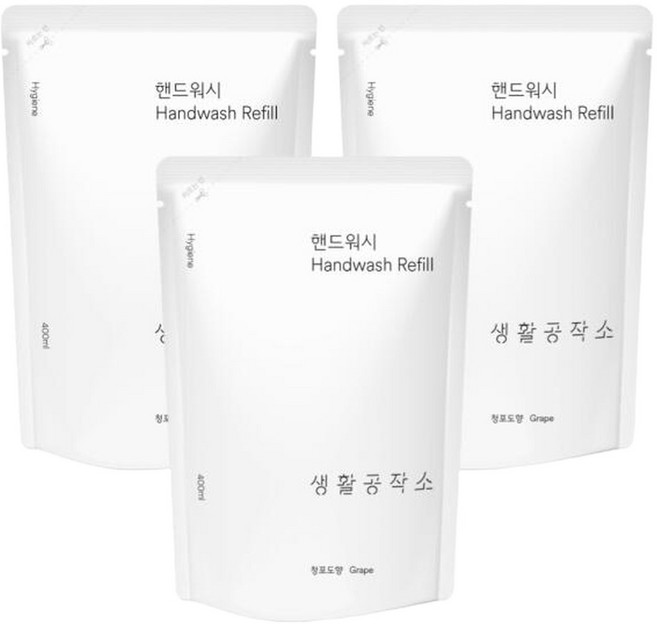 핸드워시 리필 400ml x 3개(향 ), 3개