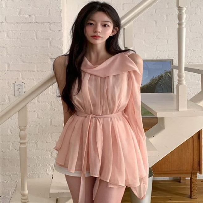 마리하우스 여신 쉬폰 나시 블라우스