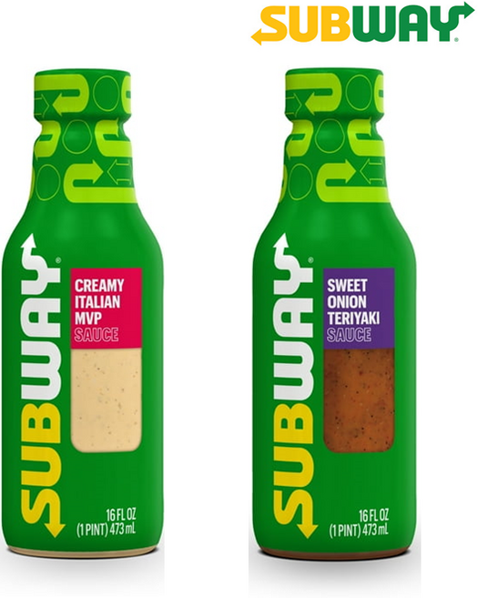 [Subway] [1+1] 미국 서브웨이 써브웨이 소스 크리미 이탈리안 MVP + 스위트 어니언 데리야끼 473ml Subway Sauce 16 fl. oz., 2개