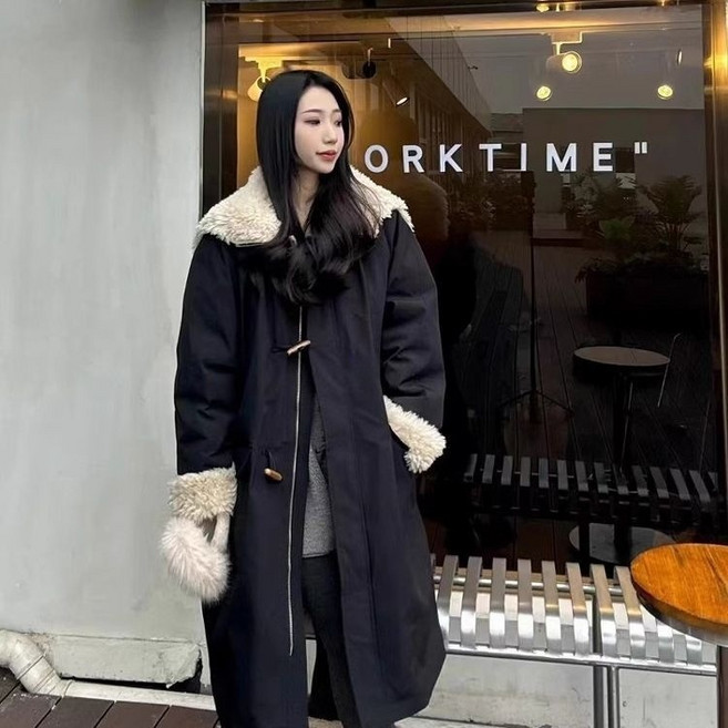 ZAJA 여성 야상 코트 기모 패딩 이우터 웰론누빔 점퍼 사파리코트