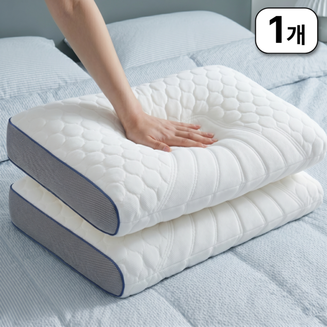 슬립무드 목편한 낮은 경추 베개, 1개, 아이보리