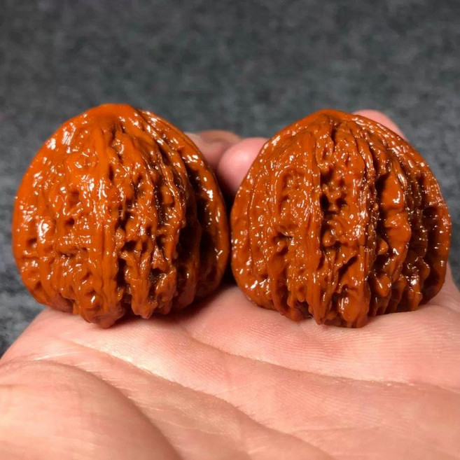 호두 손바닥 지압 마사지 손마디 어르신, 약간 코팅 사자머리 40mm, 1개