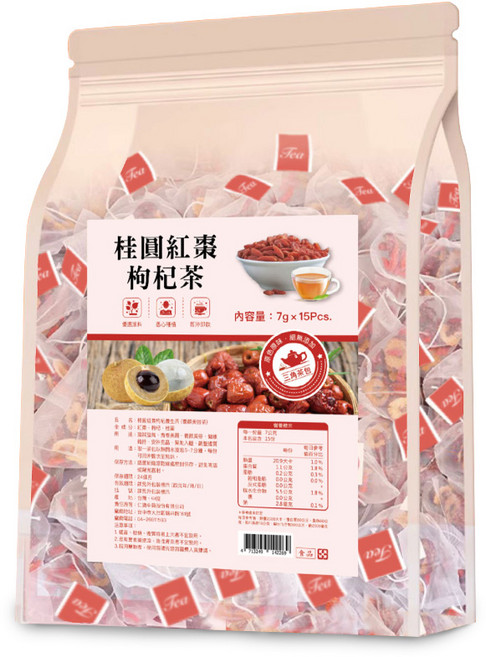 和藥軒 桂圓紅棗枸杞茶(養顏美容茶), 7g, 1個, 15個裝
