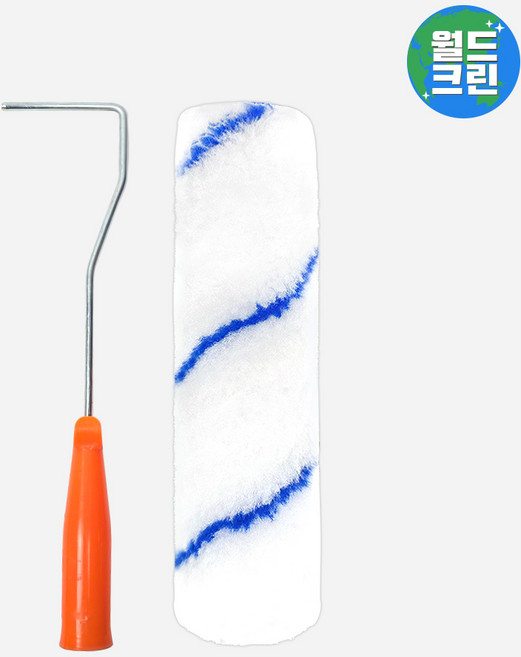 월드크린 이지 페인트 롤러대 4호 75mm+이지 리필 6호 150mm 1p 로라 도배 미장 도장 셀프 페인팅, 이지페인트롤러대4호+이지리필6호1p, 혼합색상