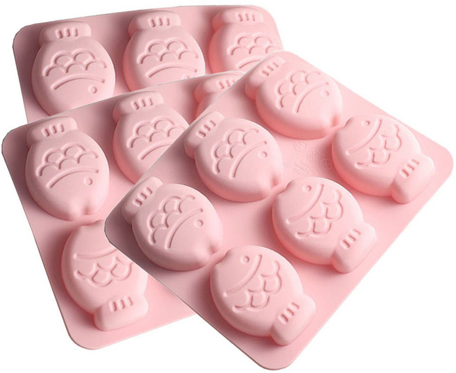 미니붕어빵 6구 실리콘 몰드, 3개