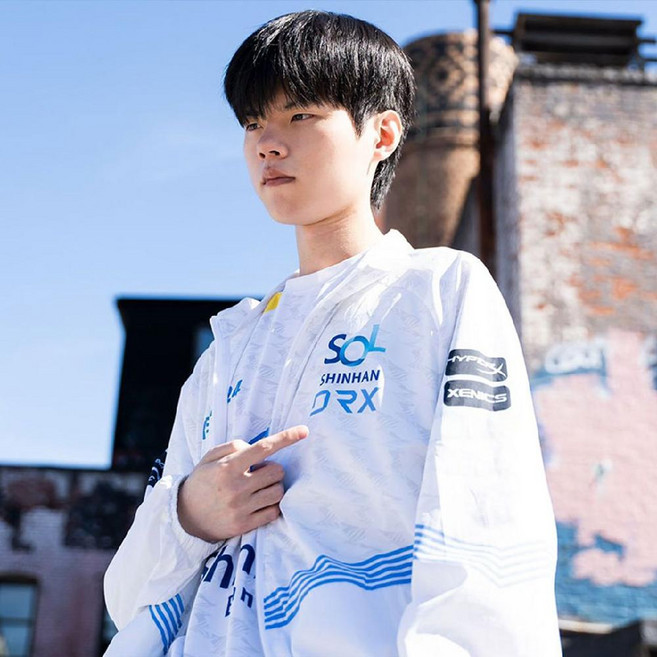 DRX 팀 집업 자켓 바람막이 LOL 챔피언십 에디션 유니폼 월드 2022 리그오브레전드 45-57.5kg M 저지 LCK 롤