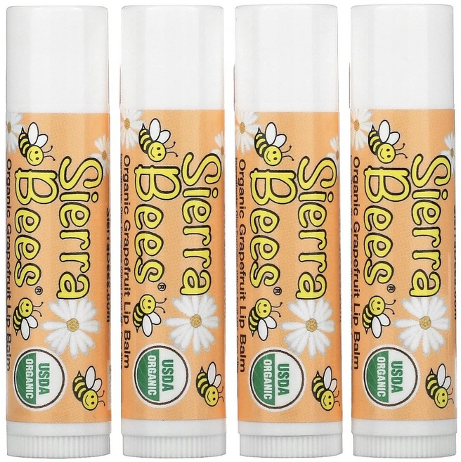 시에라비즈 오가닉 립밤 (국내 바로 배송), 자몽, 1개, 4.25g - 쿠팡