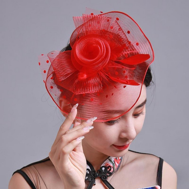 댄스 헤어장식 아랑 장구 고고 머리핀 악세사리 장신구 공연 화려한 베일 모자